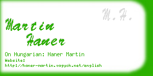 martin haner business card